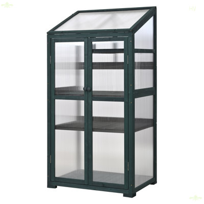 62Inch Height Wood Large Greenhouse Balcony Portable Cold Frame With Wheels And Adjustable Shelves For Outdoor Indoor Use