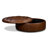 Zahra Full-Grain Italian Leather Storage Ottoman In Oscuro Brown