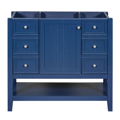 Meuble-lavabo 36 po sans lavabo, base d'armoire seulement, une armoire et trois tiroirs