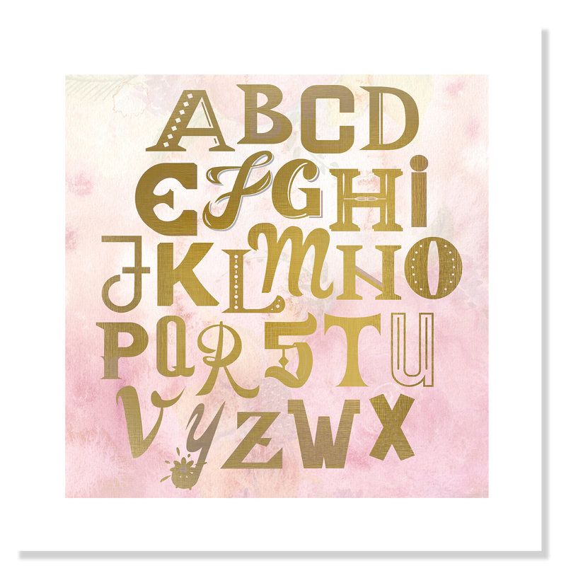 Abc Pink ', impression sur papier, H 31 po x l 31 po x P 1 po, Papier