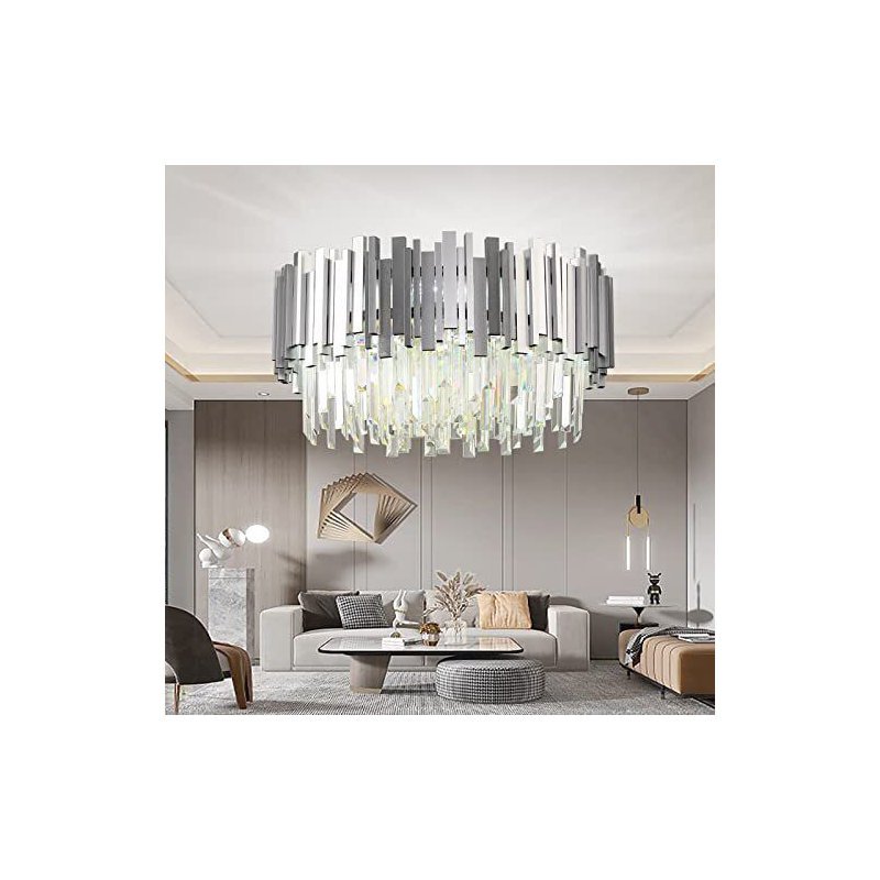 Abaz Chandelier, Silver, 55cm x 30cm, 9