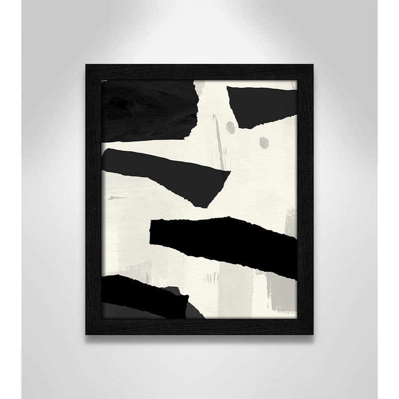 «Mountain Paths II» par Susan Jill - Art encadré avec fond perdu, Cadre à texture grain de bois noir