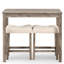 Table de salle à manger à hauteur de comptoir taupe en bois d'hévéa