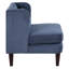 Fauteuil d'appoint en velours côtelé bleu pour espace de vie principal, siège réversible, profondeur d'assise, fabrication en contreplaqué, coussin de 22 po x 11 po-87975542