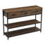 Abdorassoul 109cm Vintage Console Table: 3-Drawer Storage & Rustic Durability