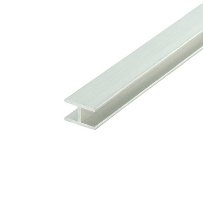Outwater Aluminum H Channel Fits Material 1/4 Inch Thick Mill Finish Aluminum Divider Moulding 72 Inch Length (Pack Of 10)