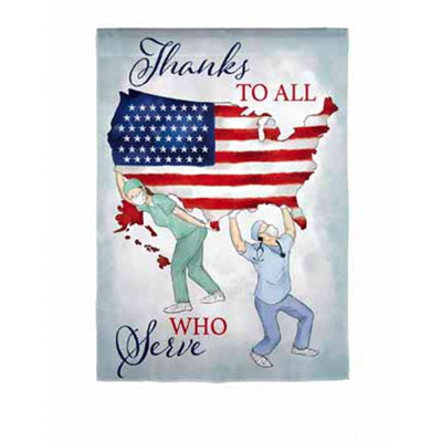Double Sided 10 in. H x 6 in. W Polyester Garden flag