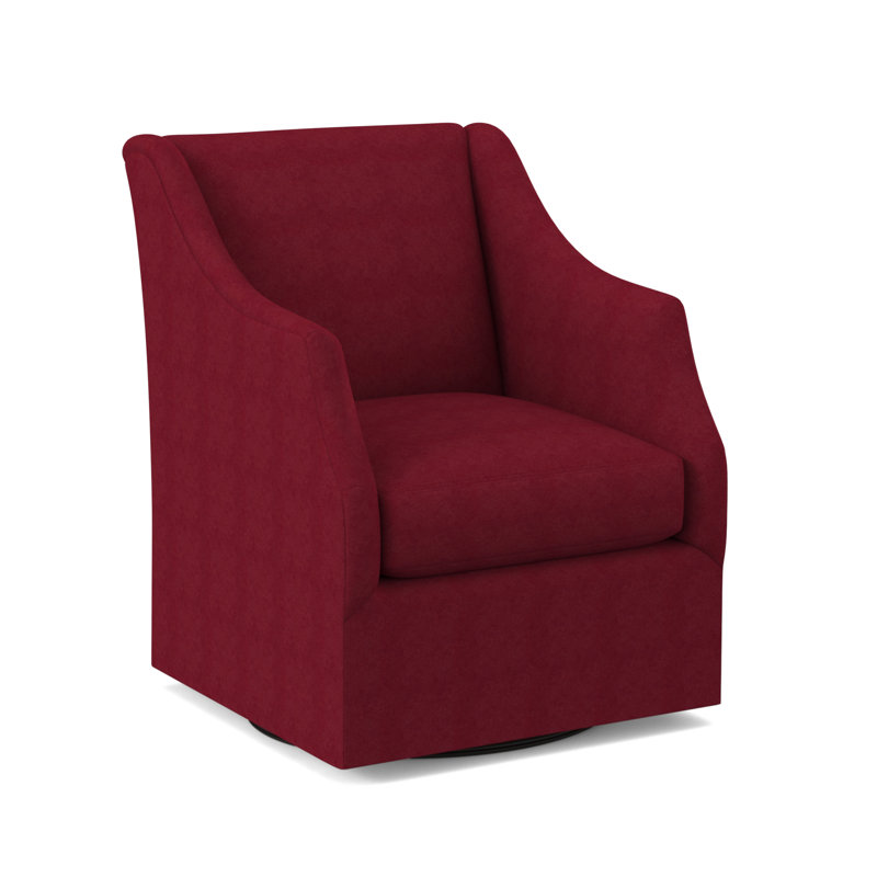 Chaise pivotante Claudette, Mélange de polyester rouge à lèvres Margaret
