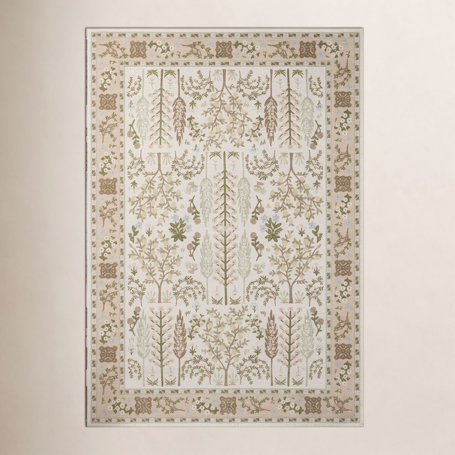 Canopy Cream Area Rug, Rectangle 6' x 9'
