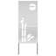 Vidaxl Garden Privacy Screen Silver 50 X 140 Cm Galvanised Steel-121122309