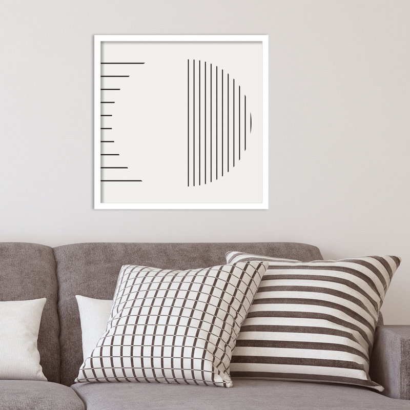 Modern Statement Stripes 1 by The Creative Bunch Studio, Black, 21" H x 21" W x 1" D