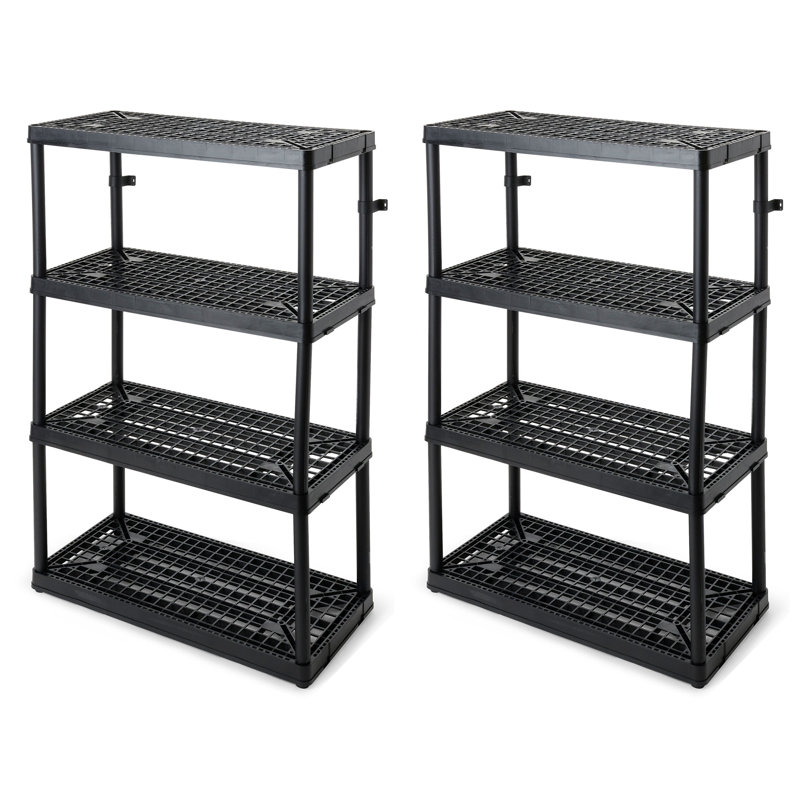 36'' W Plastic Storage Rack, 54.5" H x 36" W x 18" D