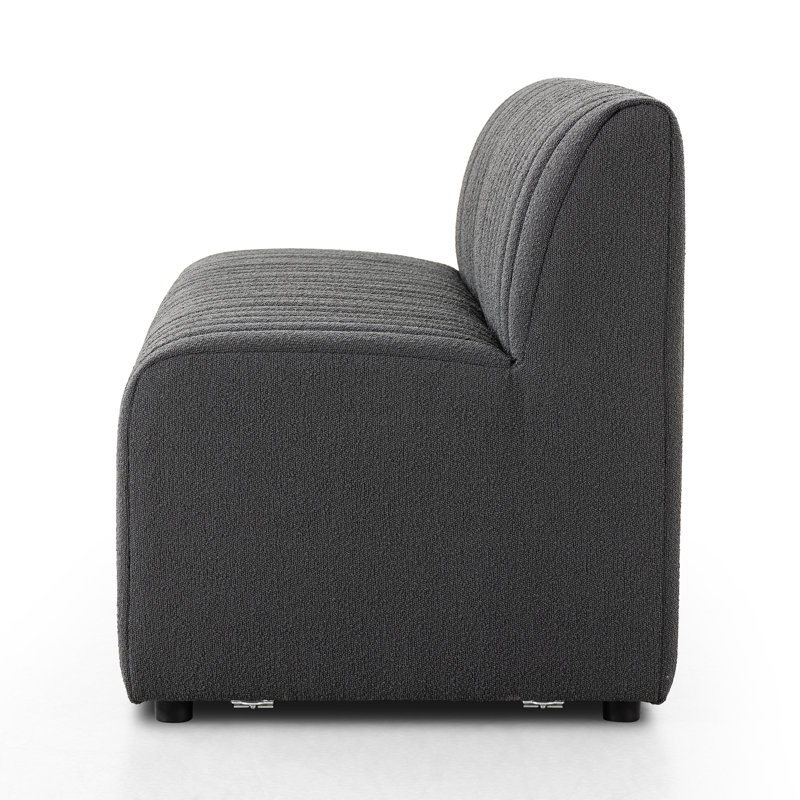 Brandt Upholstered Bench, 31.5" H x 72" W x 28" D, Fiqa Charcoal Boucle