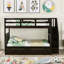 Lit superposé double sur escalier avec tiroirs de rangement, rangement et garde-corps pour la chambre à coucher-704636350