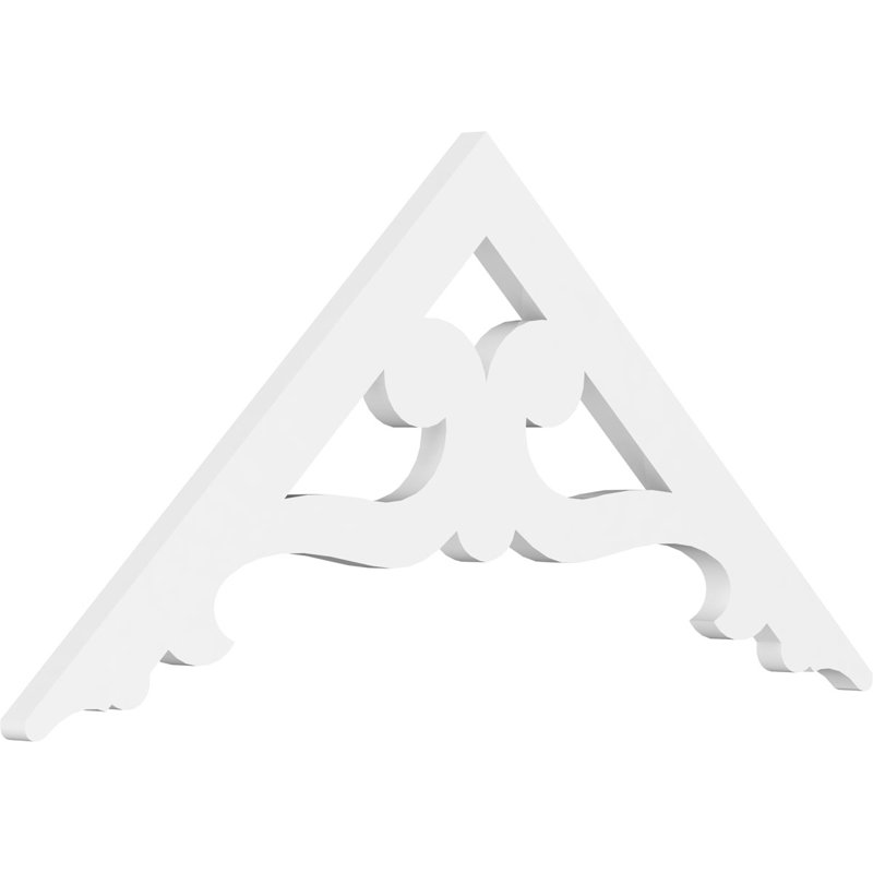 Pignon en PVC de qualité architecturale Brontes, H 16,5 po x l 36 po x P 1 po, 11 / 12