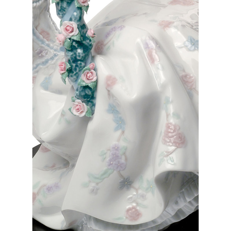Rococo Lady on Swing Figurine