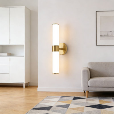 Applique murale moderne noire et dorée avec verre transparent, luminaire haut et bas pour salle de bain, salon, couloir et cuisine