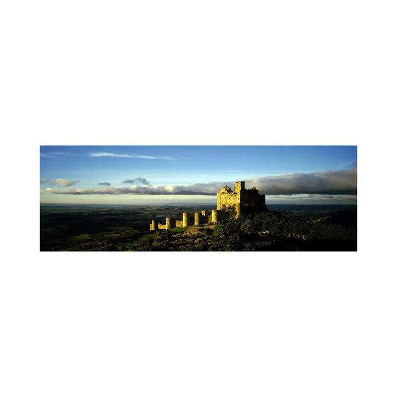 Castle On A Hill, Loarre Castle, Huesca, Aragon, Spain - Wrapped Canvas Panoramic Print, 30.48 cm H x 91.44 cm W x 1.91 cm D