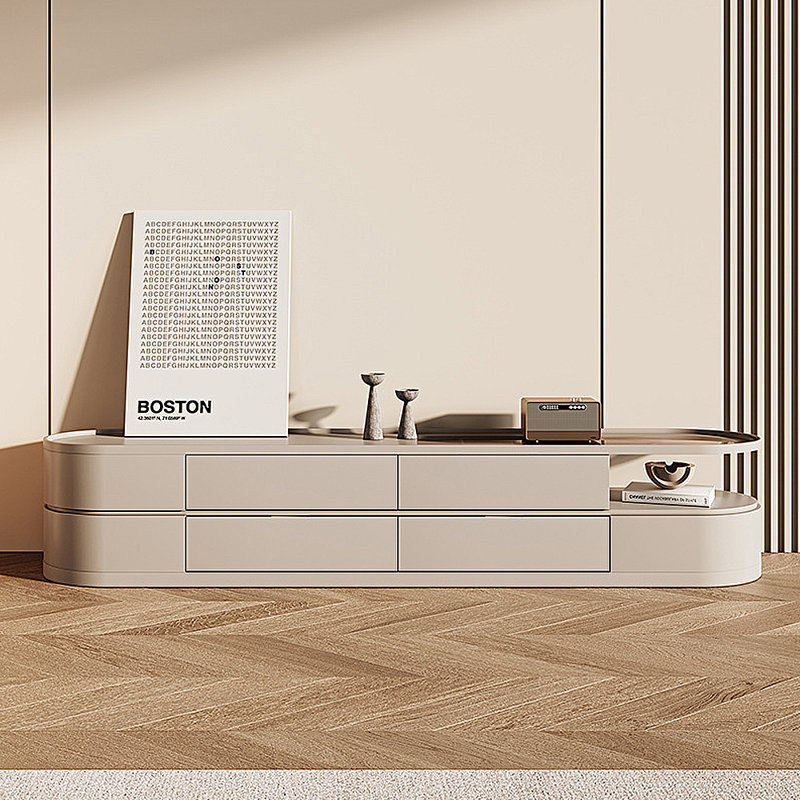Armoire de rangement de télévision moderne et simple avec lumière de luxe