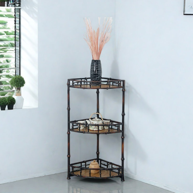 Triangular flower stand removable corner storage