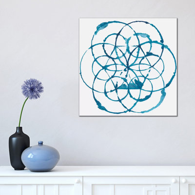 Indigo Dye IX 1 Piece Wrapped Canvas Wall Art