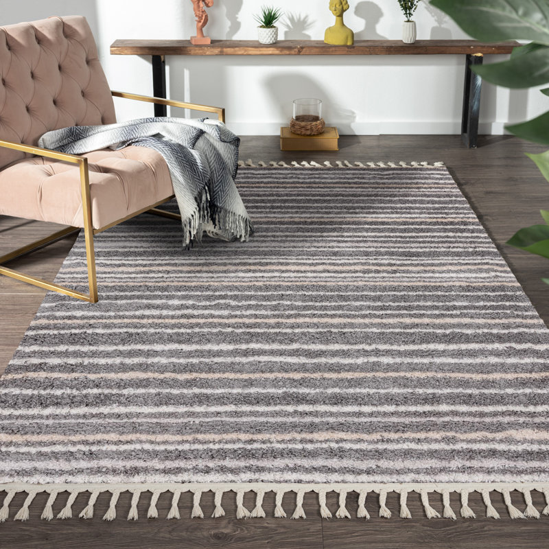 Tapis gris Emmalei, Rectangle 7 pi 6 po x 10 pi