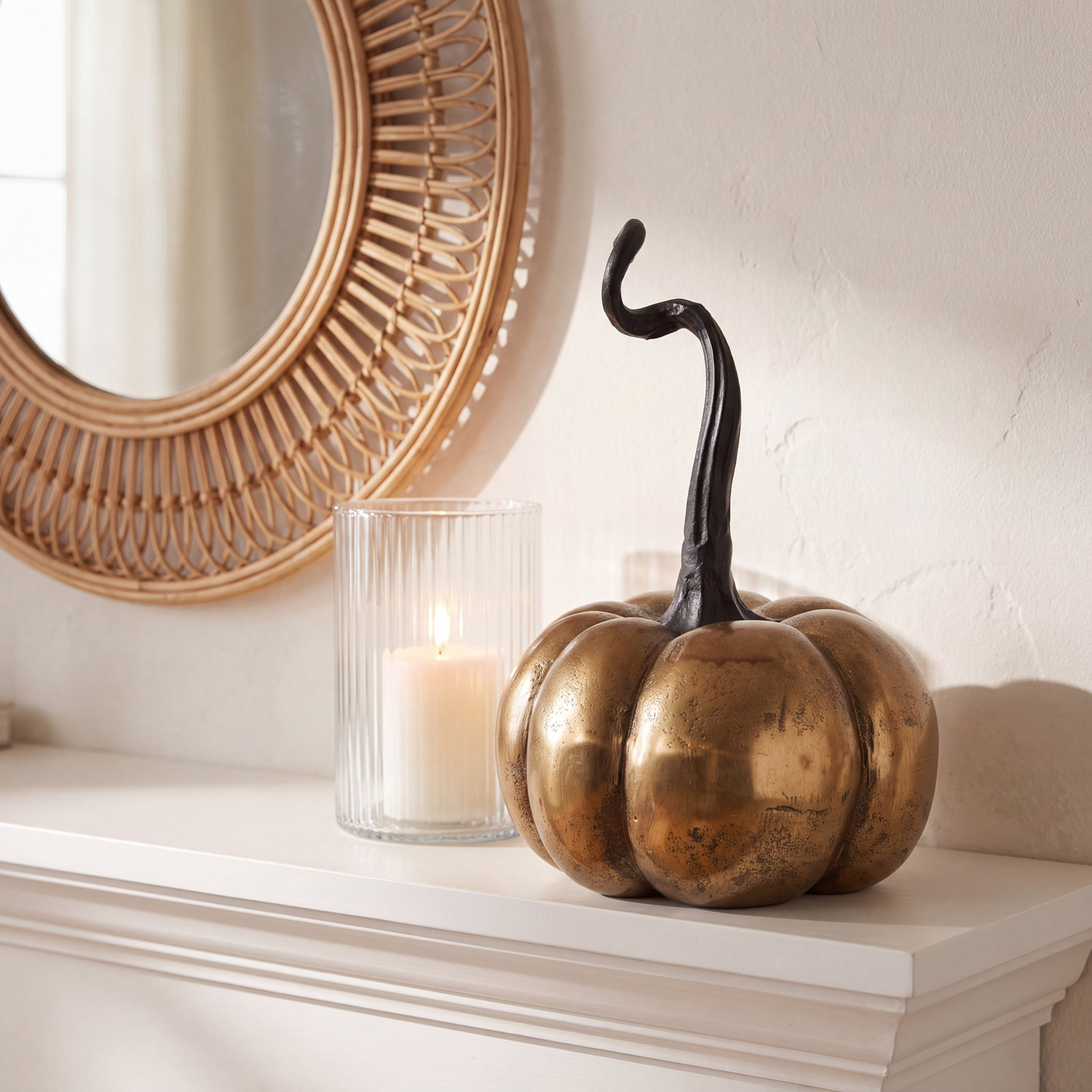 Pumpkin Totem Holiday Accent, 8" H x 5.25" W x 5.25" D