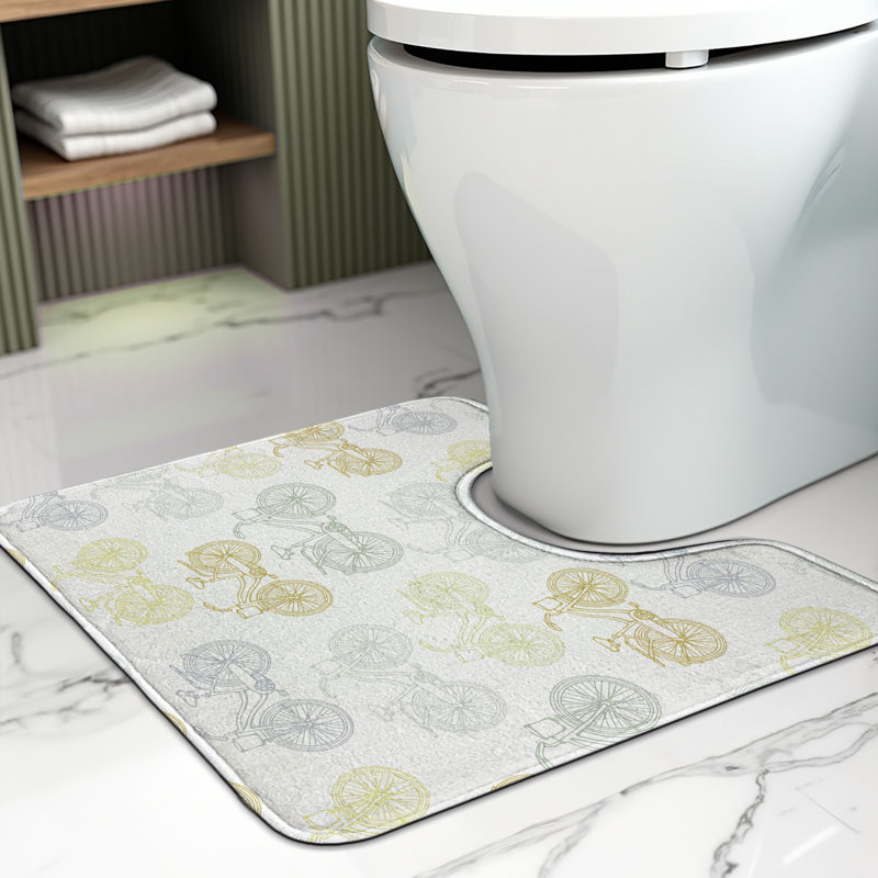 Tapis de salle de bain pour vélo en forme de U 20 po