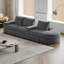 Canapé modulaire incurvé en forme de L 99 po - Nuage de chenille, sans os, sièges profonds - Salon / chambre à coucher-129466636