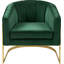 Fauteuil demi-tonneau en velours 30 po Carter-759288829