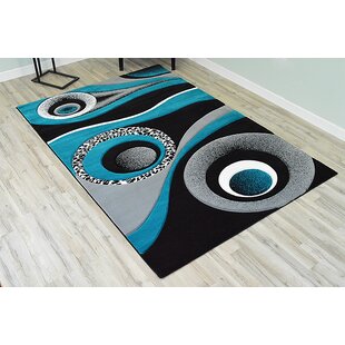 GLORY RUGS Area Rug 2x3 Door Mat Turquoise Geometric Soft Floor Carpet with  Premium Fluffy Texture for Indoor Living Dining Room and Bedroom Area