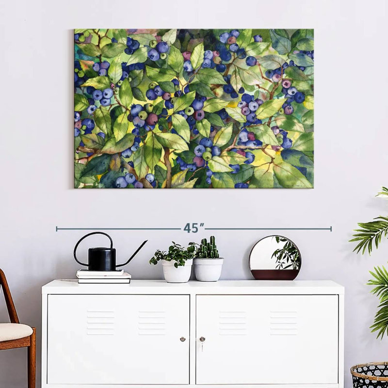 Yarlin Forest Blueberries, 26" H x 39" W