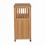 Ensemble de table de bar en bois avec rangement spacieux, conception à lattes élégante pour une utilisation intérieure et extérieure-1539493060