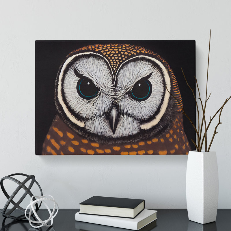Ingenious Owl - Wrapped Canvas, 50cm H x 76cm W x 3cm D