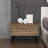 Rowson Modern Walnut Nightstand with 100% Chipboard Construction, 23.6 x 15.7 x 17.7 inches | 0.71 in Thick MDF Drawer with Cover | Stylish Solid Color Design, Perfect for Bedroom or Living Room Décor