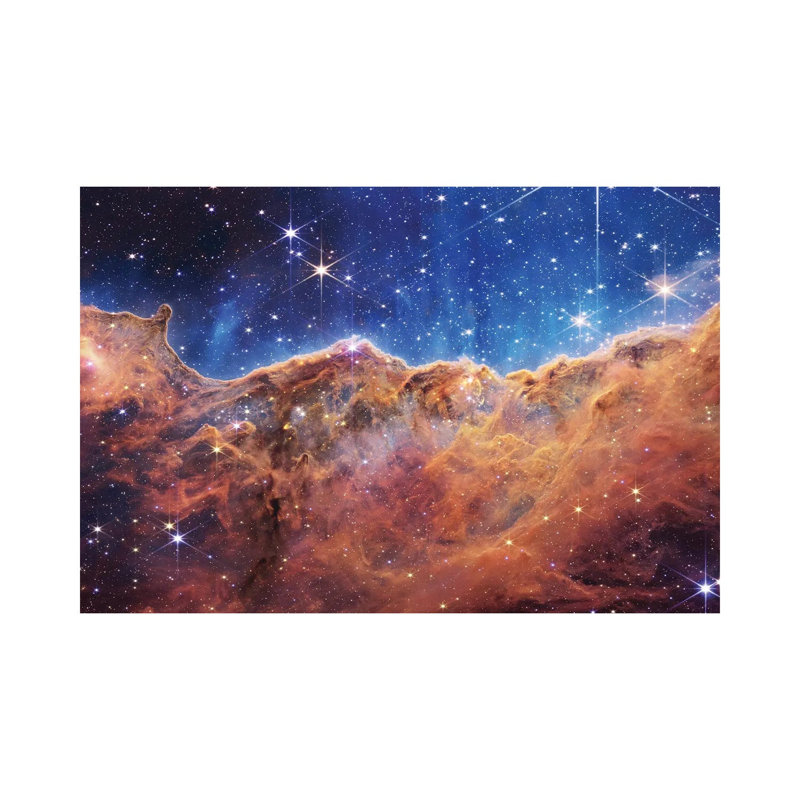 «Open Star Cluster In Carina Nebula, James Webb Space Telescope», reproduction d'art sur toile tendue, 60" x 40", No Frame