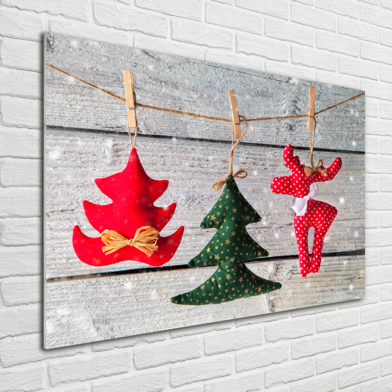 Ornaments On A String - No Frame Print on Glass