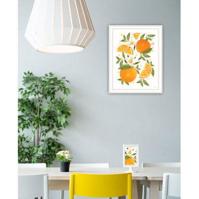 Décoration murale agrume botanique encadré orange pour le salon, décoration murale maison par House Fenway