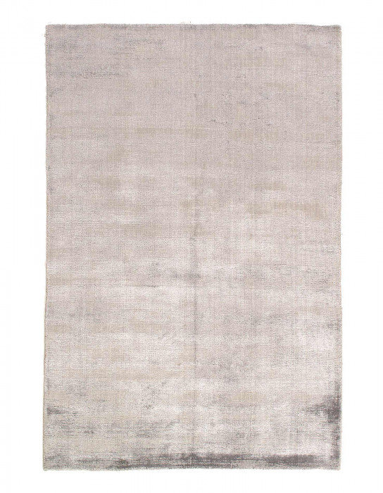 Hidderich Hand Loomed Silk Area Rug in Gray
