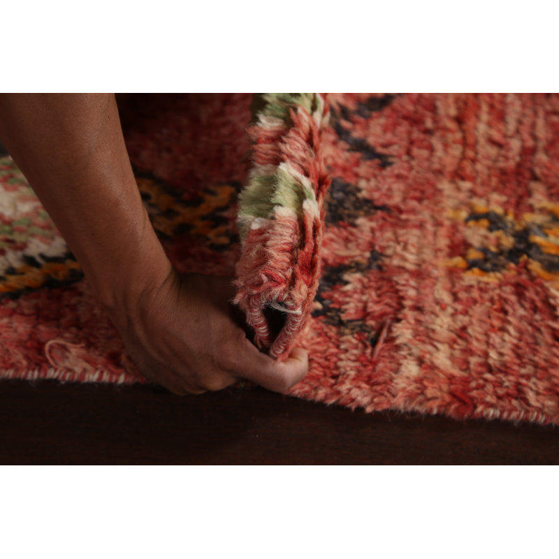 Tapis de couloir tribal en laine marocain noué à la main 3 x 13