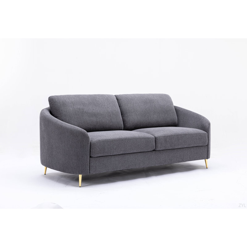 Yuina Gray Linen Sofa
