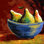 Painterly Fruit Bowl 2 - Impression sur toile tendue
