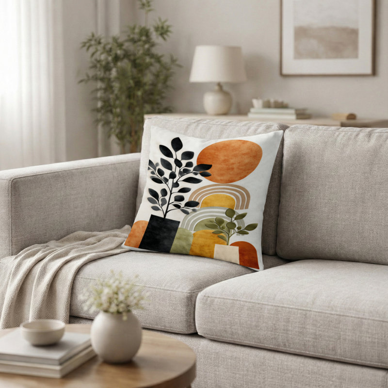 Coussin décoratif bohémien, H 20 po x l 20 po