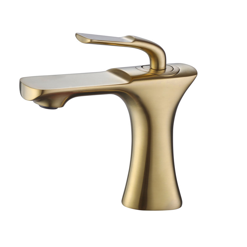 Single-Hole Single-handle Bathroom Faucet, Brushed Gold