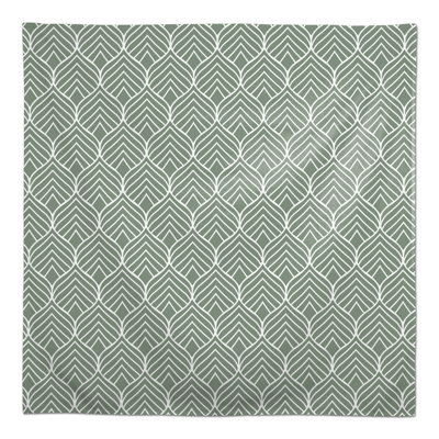 Geo Leaf Pattern Blue 2 Tablecloth