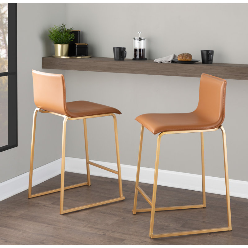 Tabouret Middlebrook, Chameau, Or, Tabouret de comptoir (siège d'une hauteur de 26 p