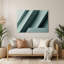 Minimalisme 50, art mural en métal bleu-405833398