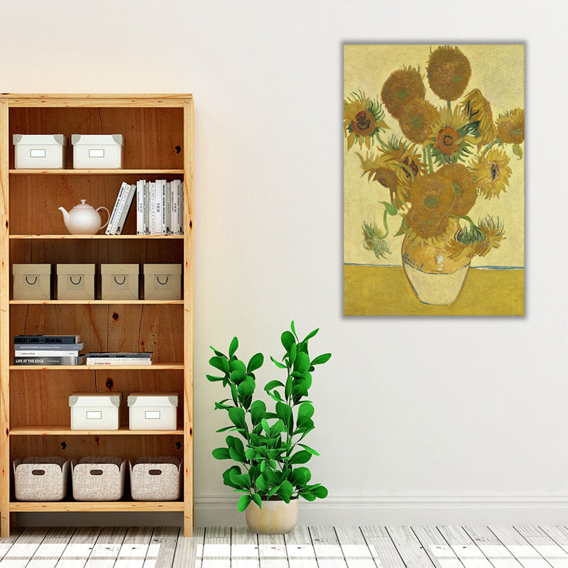 Tournesols, 1888 - reproduction d'art sur toile, H 60 po x l 40 po