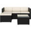 Rattan Patio Furniture Set All Weather Garden Lounge Set with Cushions-624943516