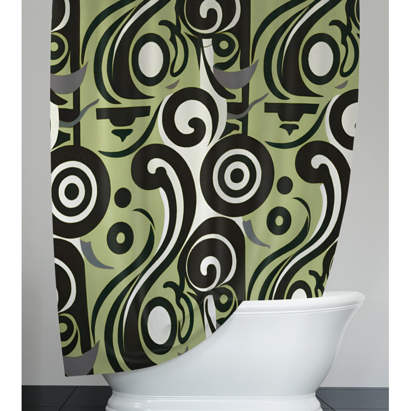 Rideau de douche abstrait Citarelli, H 72 po x l 70 po